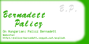 bernadett palicz business card